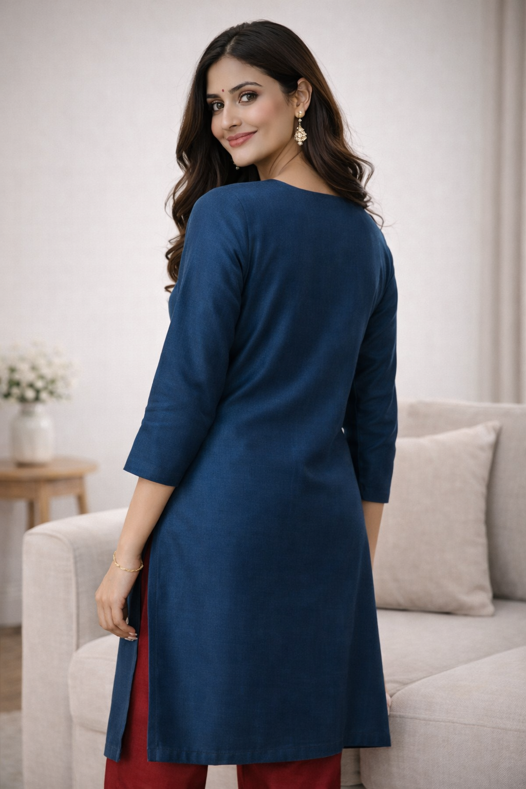 Kasturi Teal Kurti