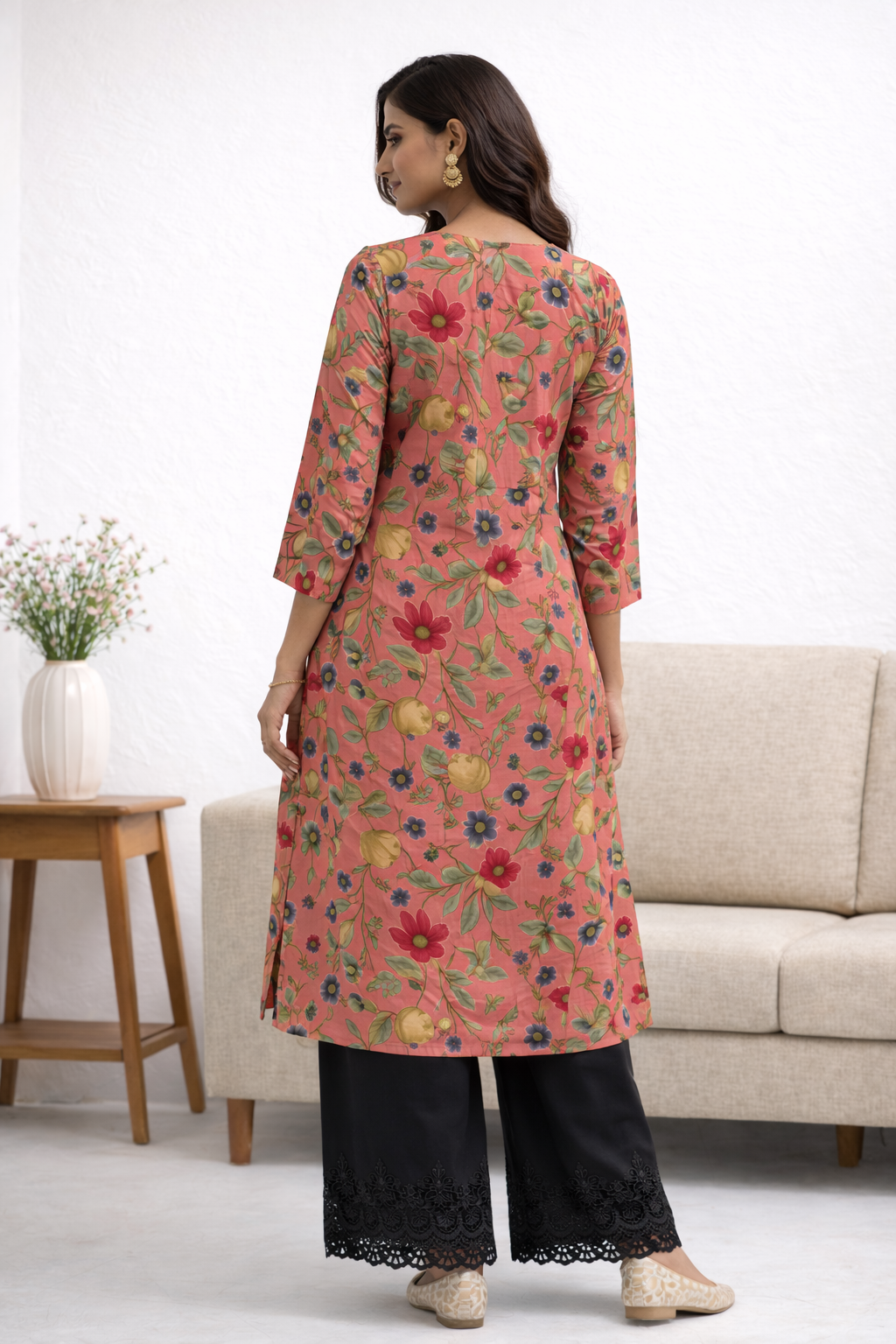 Rosy Bloom Kurti