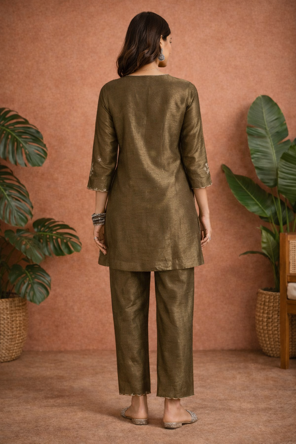Elegant Olive Shimmer Set