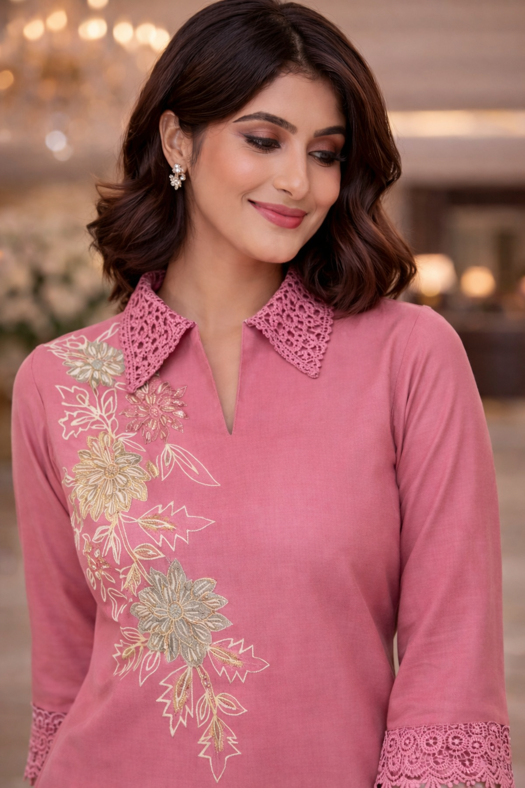 Rose Embroidered Co-ord set