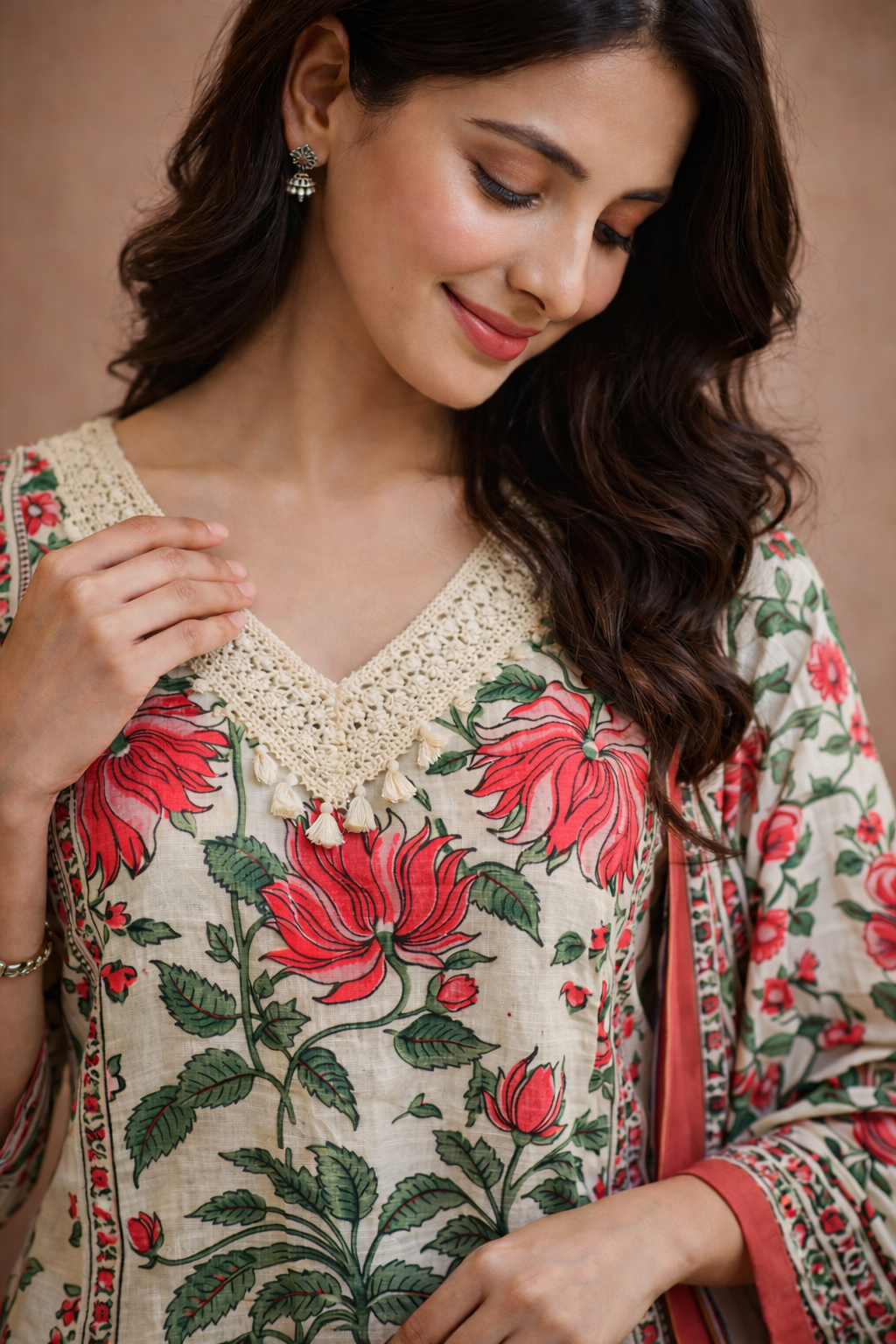 Gul-Rang Kurti Set 2 Tone Cotton
