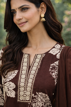 Brown Grace Rayon Cotton Set