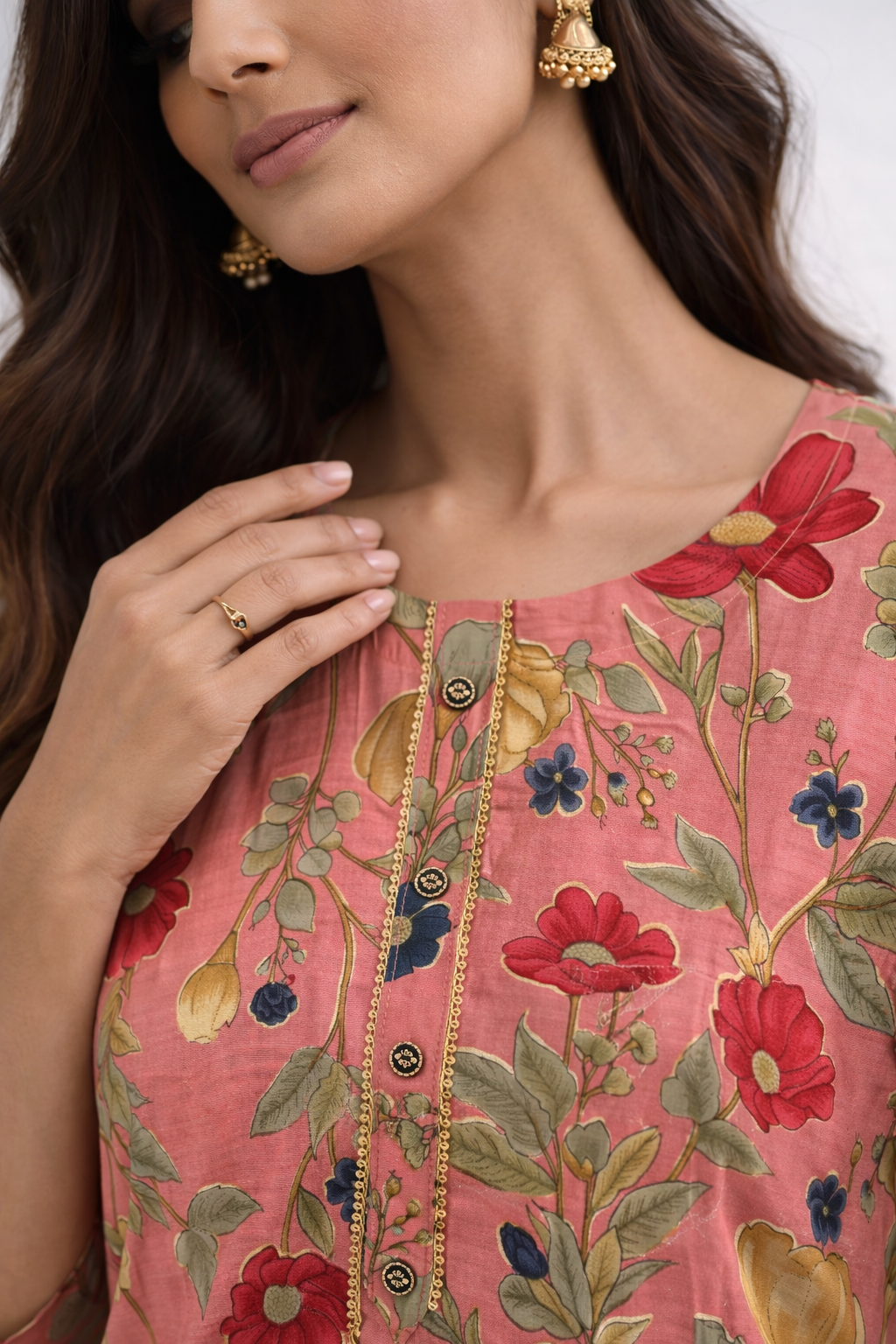 Rosy Bloom Kurti