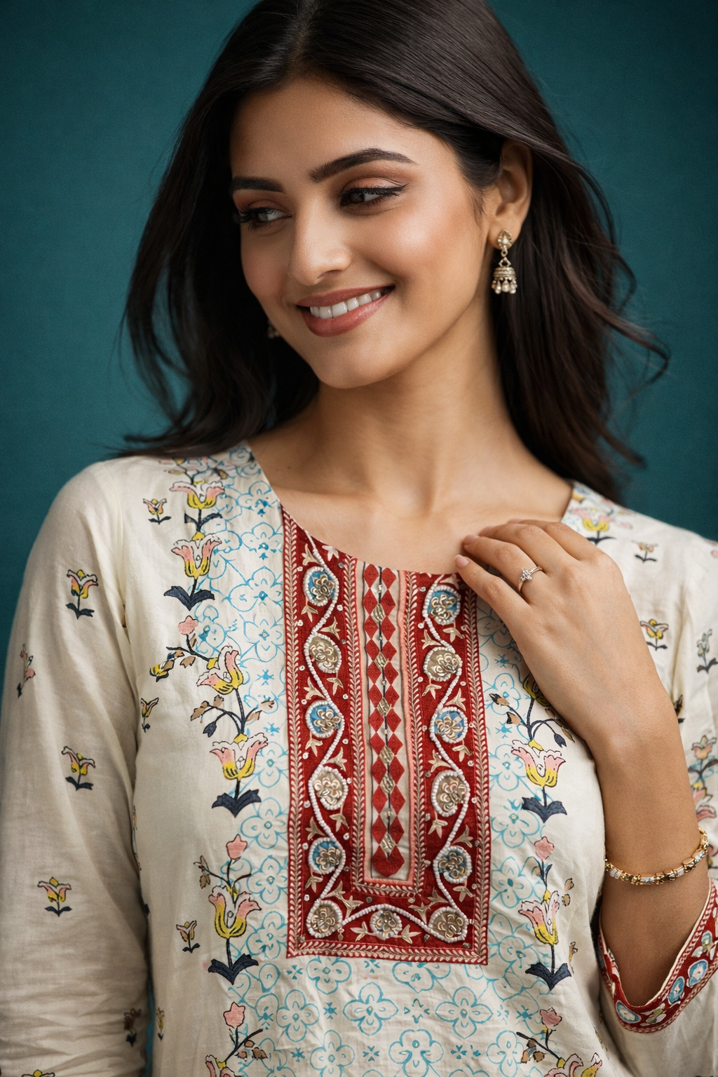Ivory Heritage Print Cotton Set