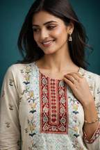 Ivory Heritage Print Cotton Set