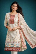 Ivory Heritage Print Cotton Set