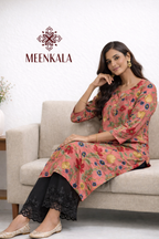 Rosy Bloom Kurti