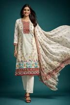 Ivory Heritage Print Cotton Set