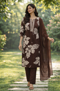 Brown Grace Rayon Cotton Set